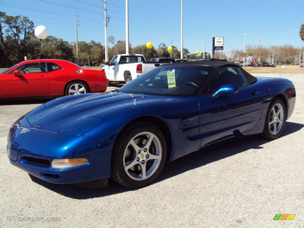2003 Corvette Convertible - Electron Blue Metallic / Black photo #1