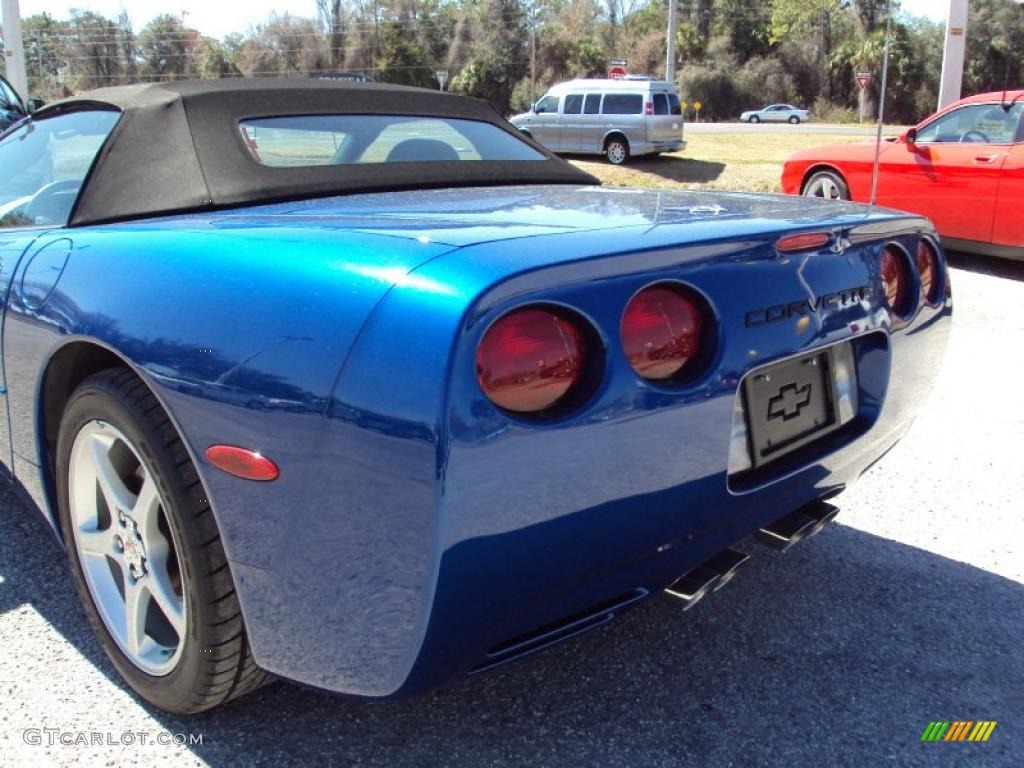 2003 Corvette Convertible - Electron Blue Metallic / Black photo #6