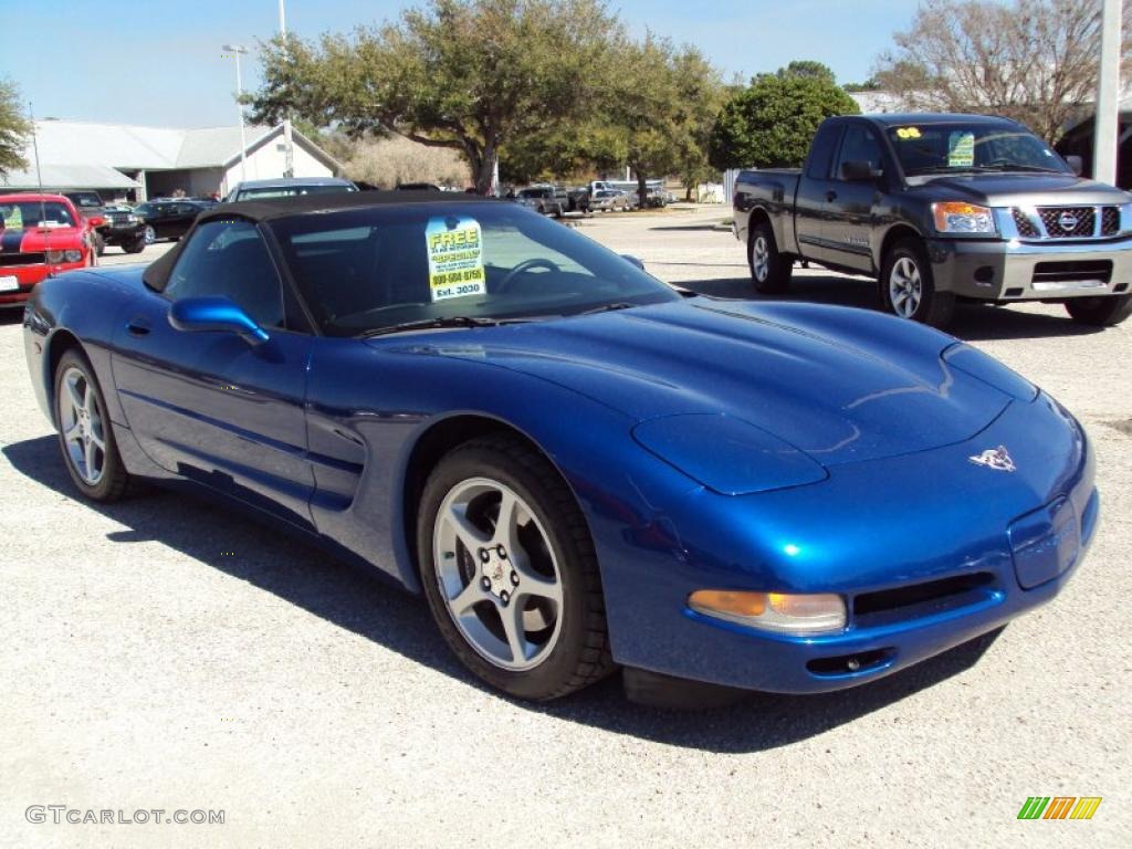 2003 Corvette Convertible - Electron Blue Metallic / Black photo #9