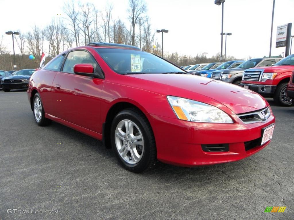 2007 Accord EX-L Coupe - San Marino Red / Ivory photo #1