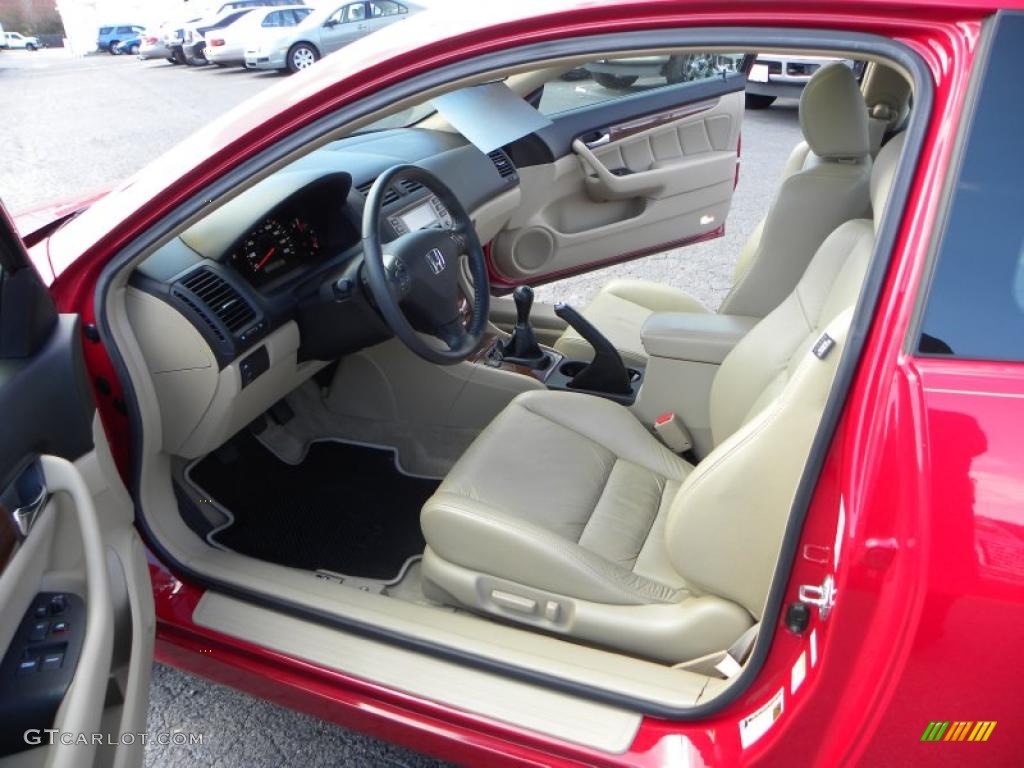 2007 Accord EX-L Coupe - San Marino Red / Ivory photo #8