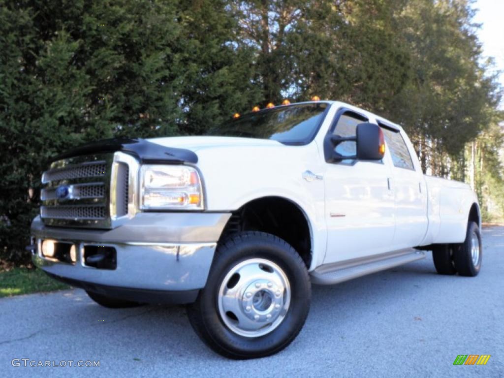 2006 F350 Super Duty King Ranch Crew Cab 4x4 Dually - Oxford White / Castano Brown Leather photo #50