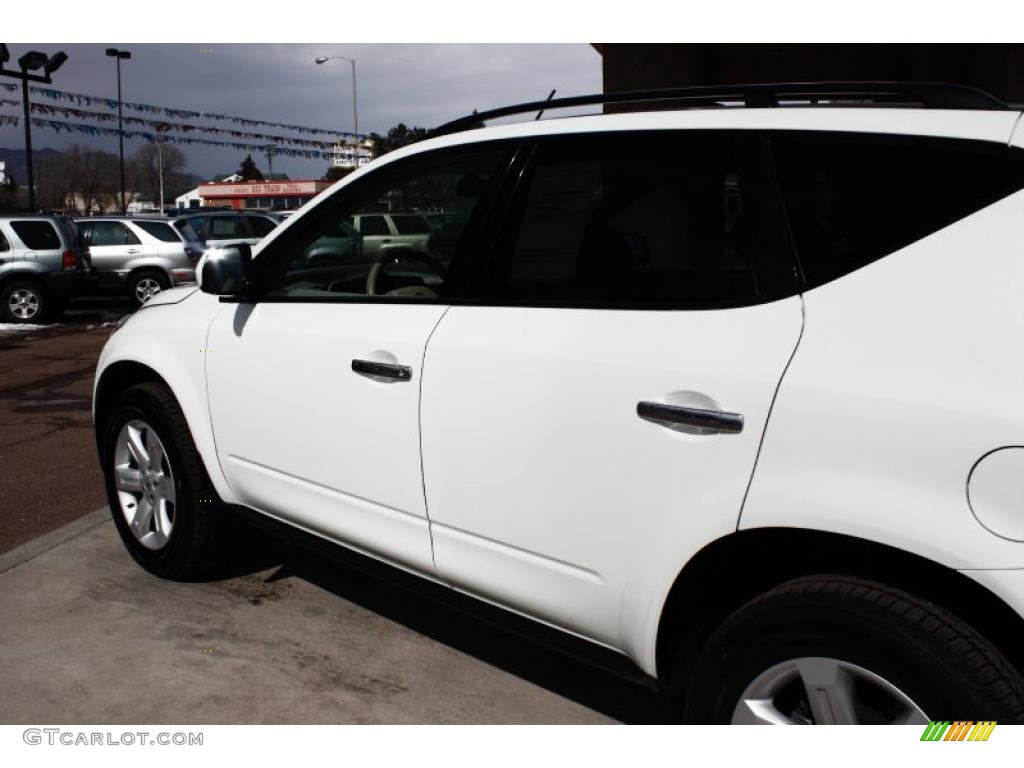 2007 Murano S AWD - Glacier Pearl White / Cafe Latte photo #23