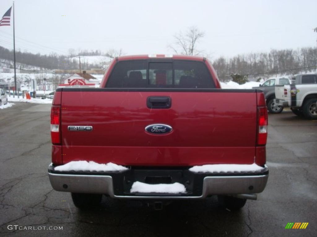 2008 F150 XLT SuperCrew 4x4 - Bright Red / Medium/Dark Flint photo #3
