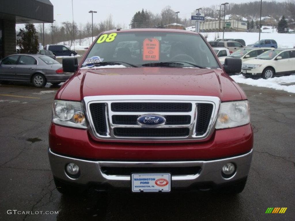 2008 F150 XLT SuperCrew 4x4 - Bright Red / Medium/Dark Flint photo #10