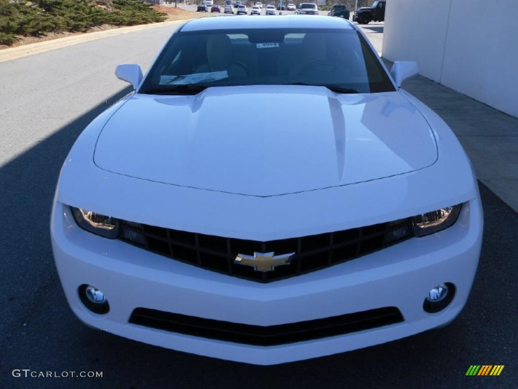 2010 Camaro LT Coupe - Summit White / Beige photo #6