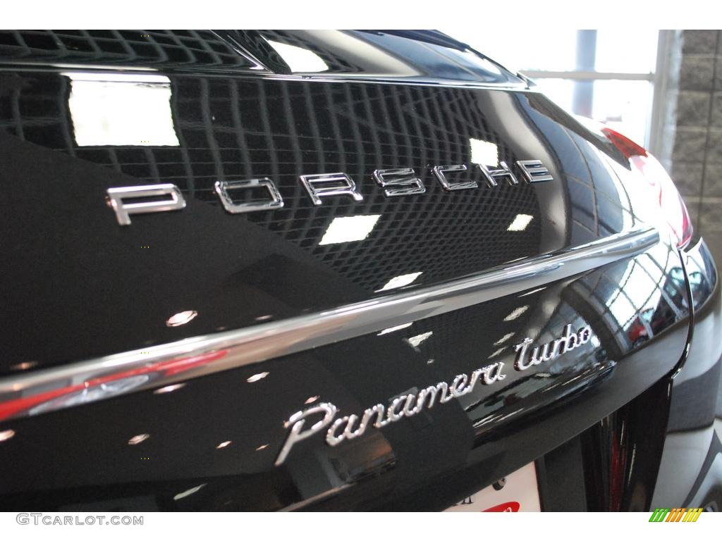 2010 Panamera Turbo - Basalt Black Metallic / Black photo #8