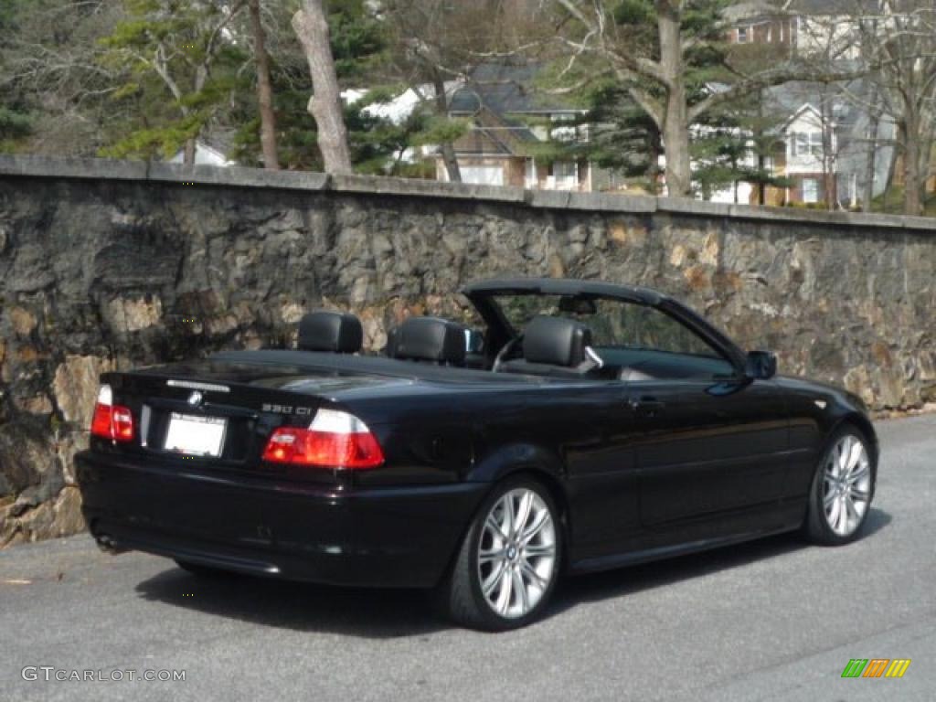 2006 3 Series 330i Convertible - Jet Black / Black photo #13