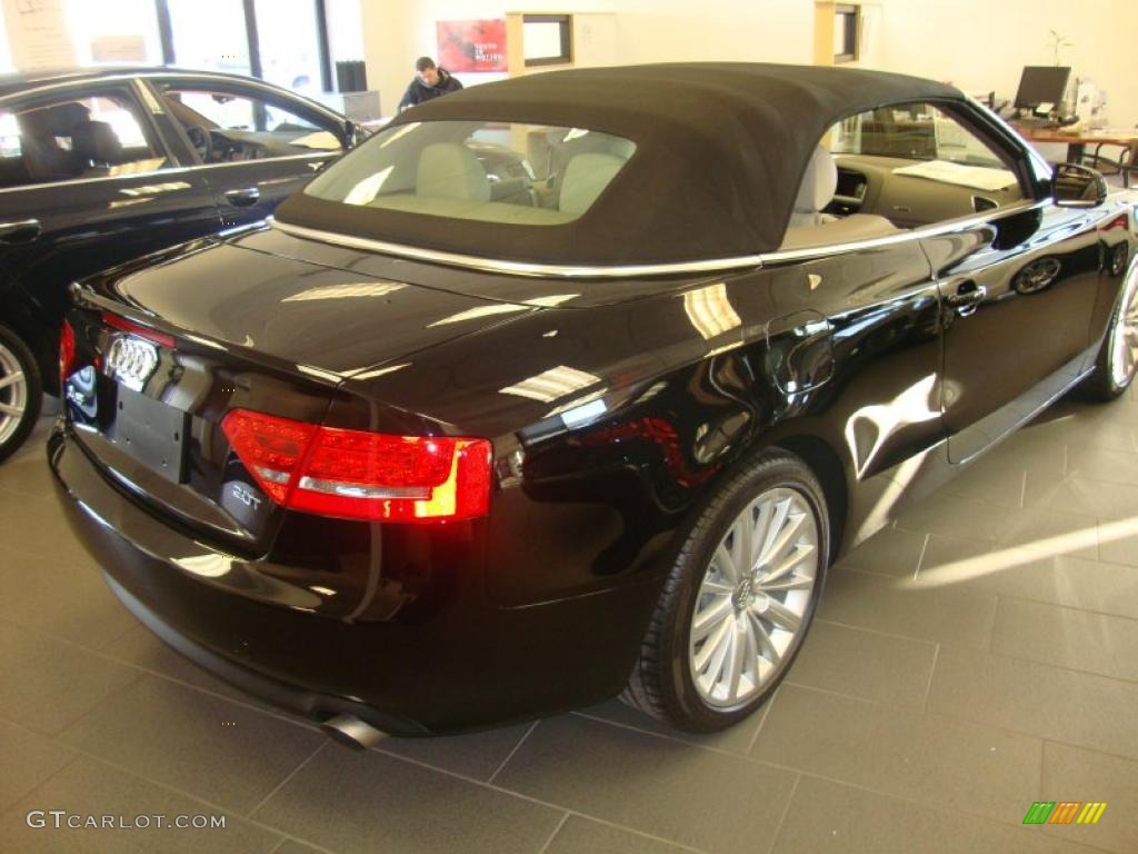 2010 A5 2.0T Cabriolet - Brilliant Black / Linen Beige photo #6
