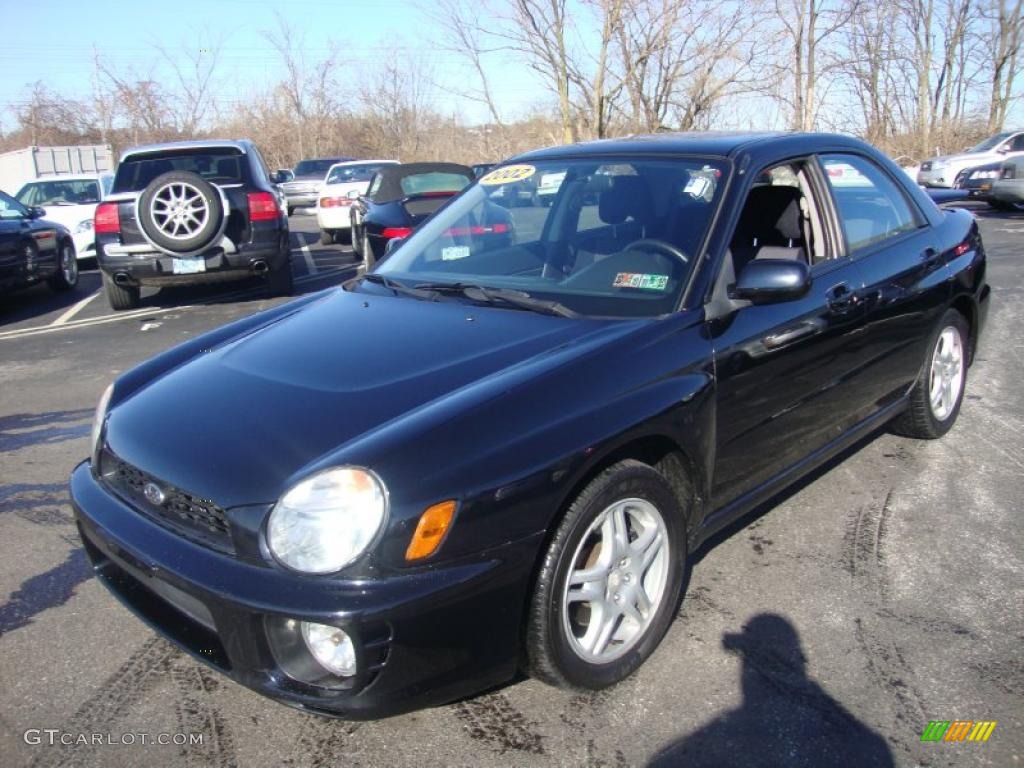 2002 Impreza 2.5 RS Sedan - Midnight Black Pearl / Black photo #1