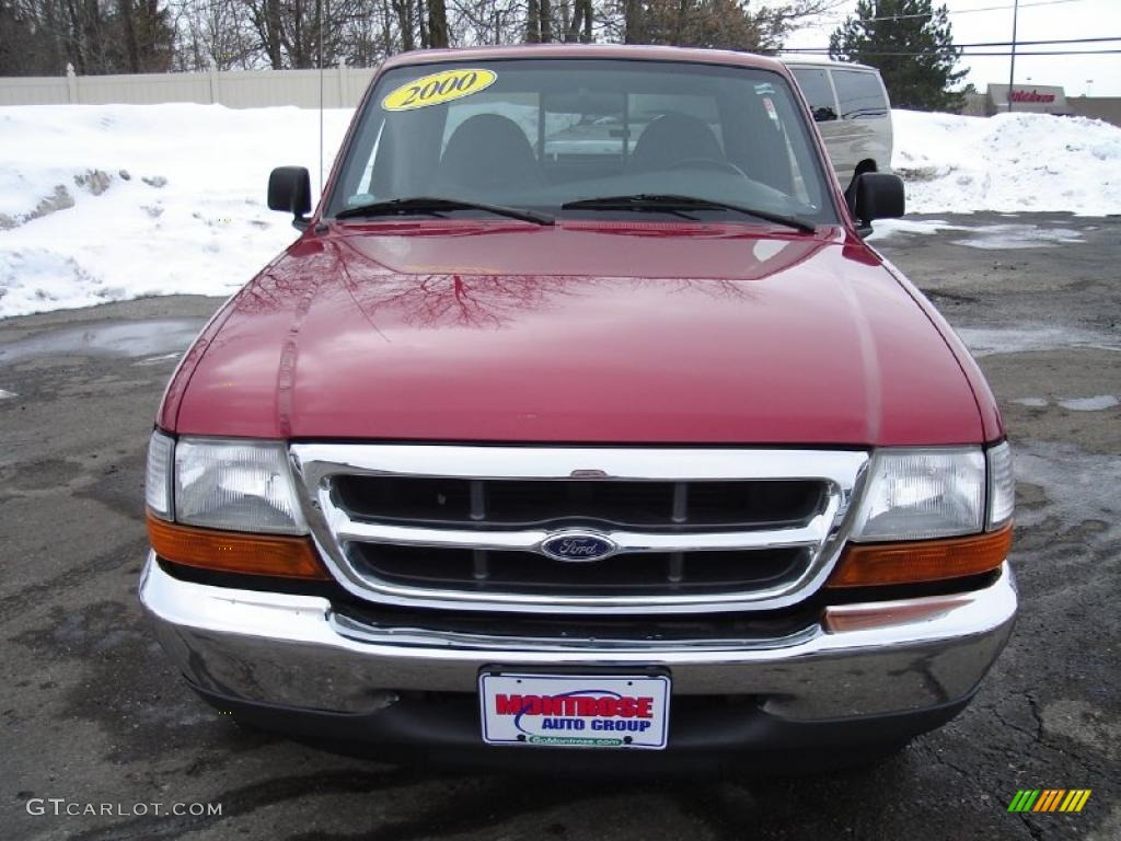 2000 Ranger XLT SuperCab - Toreador Red Metallic / Medium Graphite photo #8