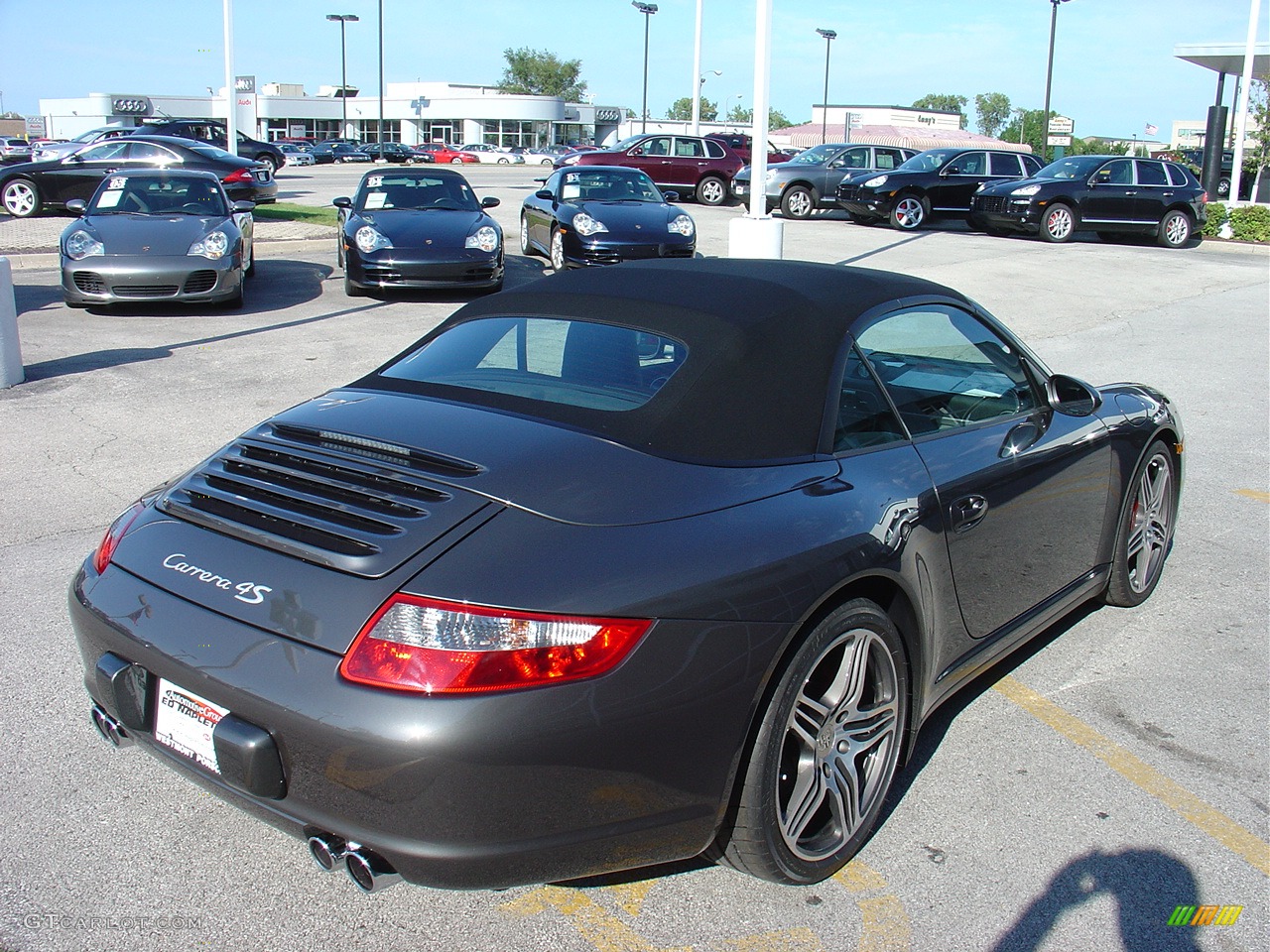 2008 911 Carrera 4S Cabriolet - Slate Grey Metallic / Black/Stone Grey photo #8