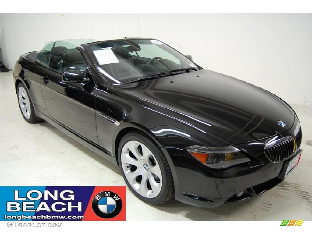 2007 6 Series 650i Convertible - Black Sapphire Metallic / Black photo #1