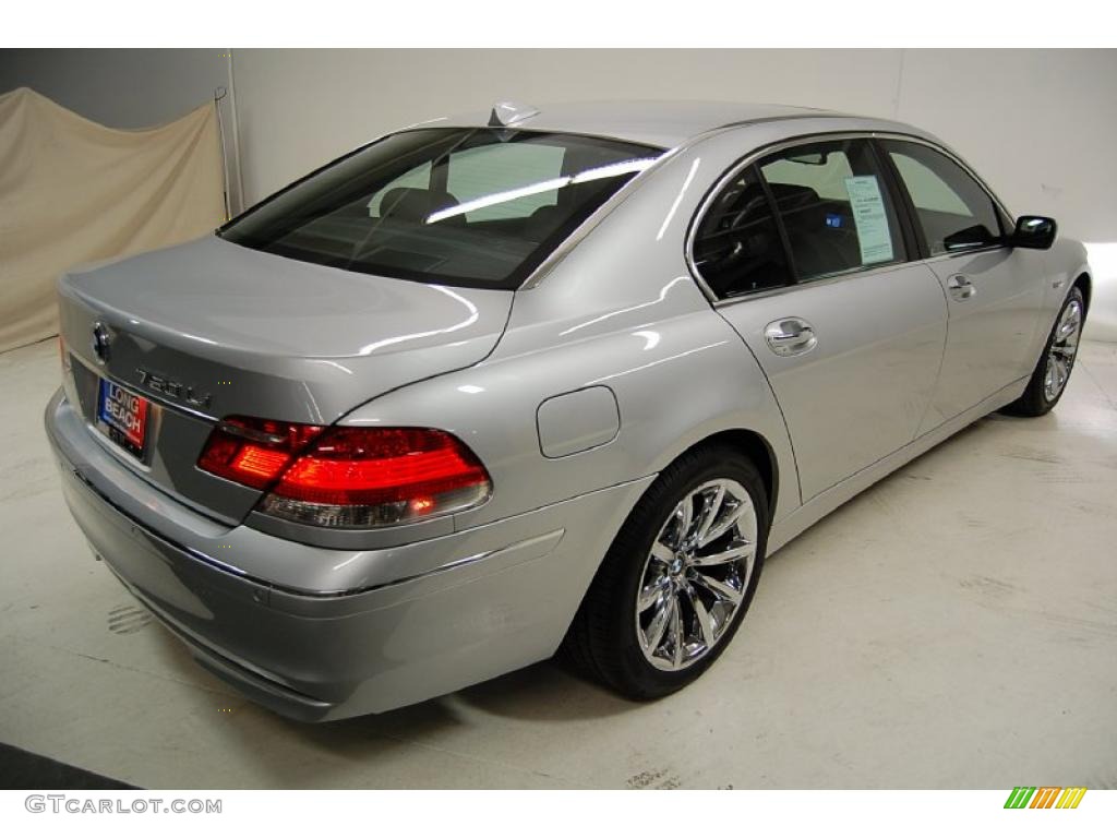 2008 7 Series 750Li Sedan - Titanium Silver Metallic / Black photo #6