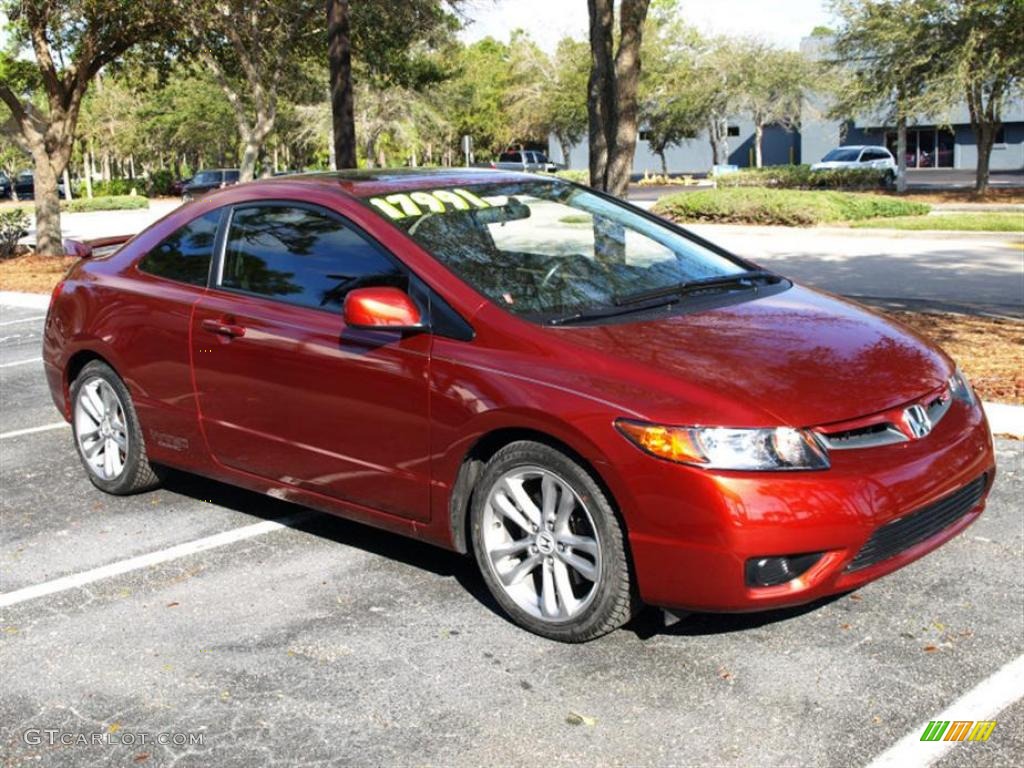 2007 Civic Si Coupe - Tango Red Pearl / Black photo #1