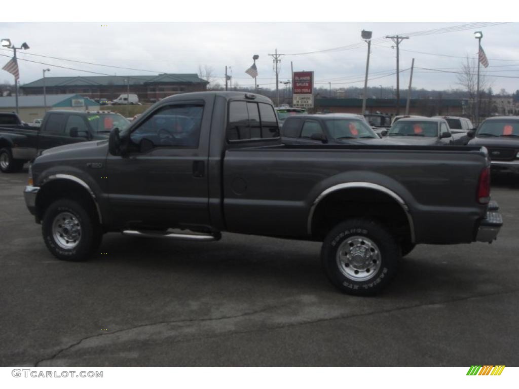 2002 F350 Super Duty XLT Regular Cab 4x4 - Dark Shadow Grey Metallic / Medium Flint photo #1