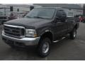 2002 Dark Shadow Grey Metallic Ford F350 Super Duty XLT Regular Cab 4x4  photo #2