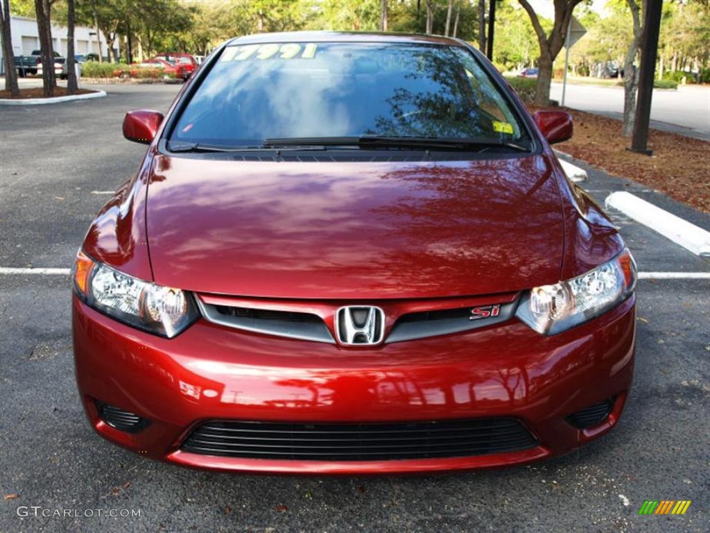 2007 Civic Si Coupe - Tango Red Pearl / Black photo #7