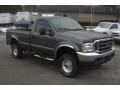 2002 Dark Shadow Grey Metallic Ford F350 Super Duty XLT Regular Cab 4x4  photo #6