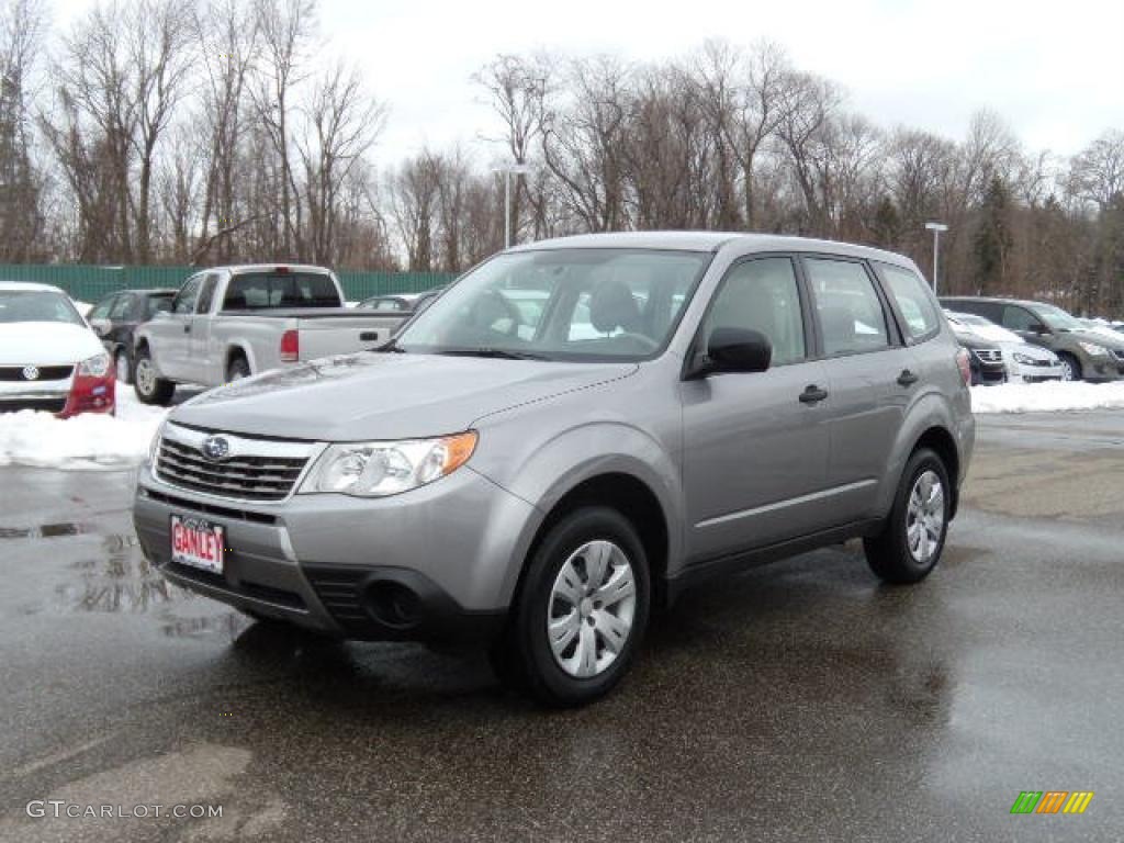 2009 Forester 2.5 X - Steel Silver Metallic / Platinum photo #1