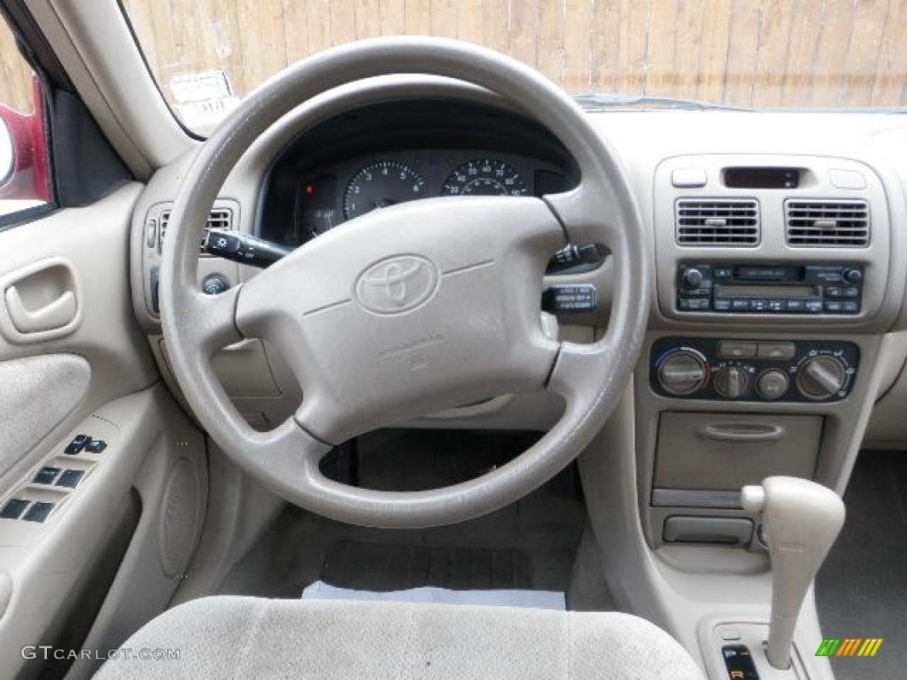 2001 Corolla LE - Impulse Red / Pebble Beige photo #9