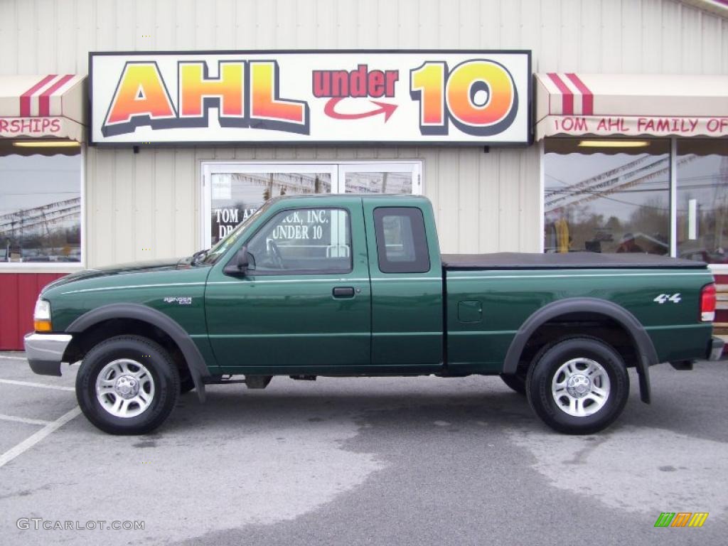 2000 Ranger XLT SuperCab 4x4 - Amazon Green Metallic / Medium Graphite photo #1
