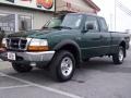 2000 Amazon Green Metallic Ford Ranger XLT SuperCab 4x4  photo #2