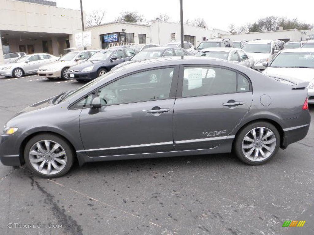 2009 Civic Si Sedan - Polished Metal Metallic / Black photo #1