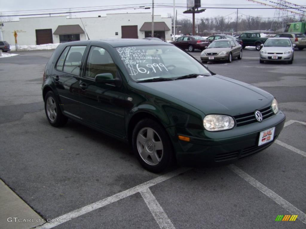 2000 Golf GLS 4 Door - Bright Green Pearl / Beige photo #5