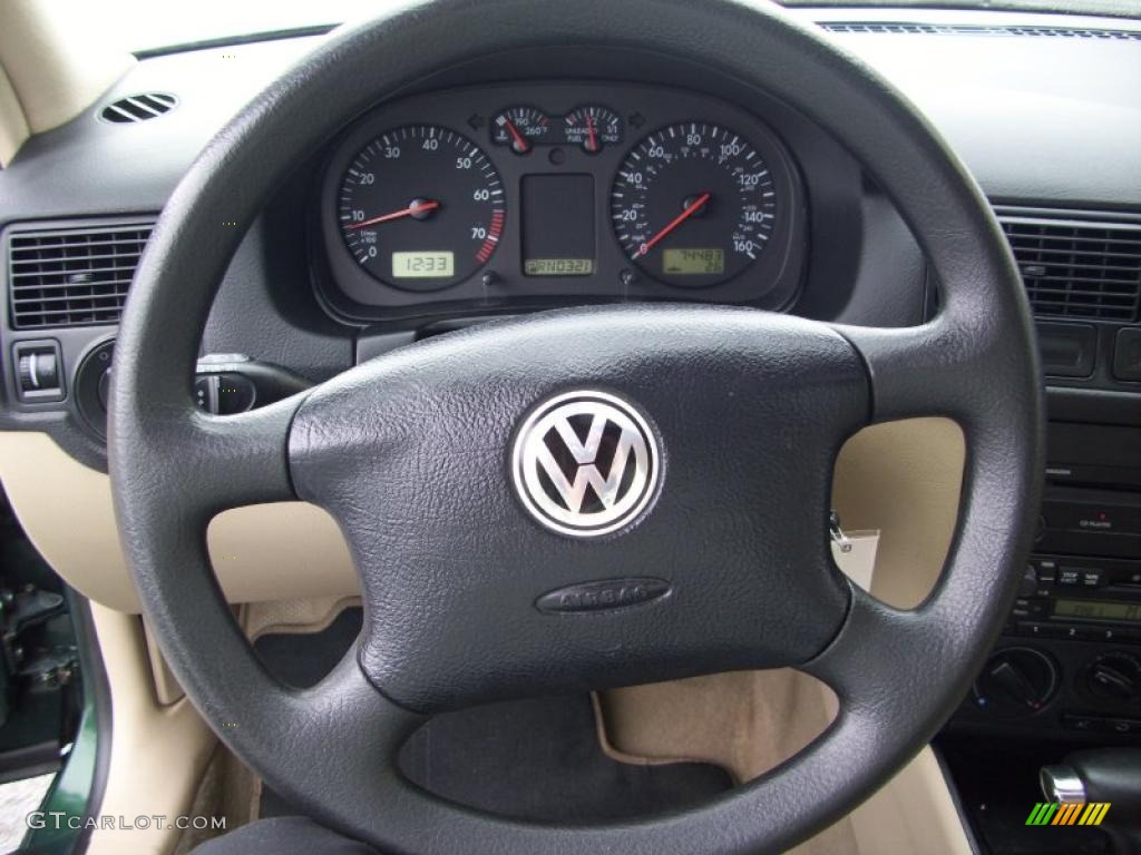 2000 Golf GLS 4 Door - Bright Green Pearl / Beige photo #11