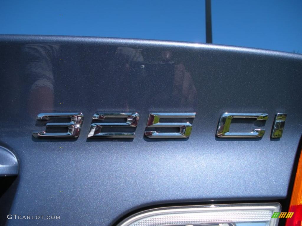 2001 3 Series 325i Convertible - Steel Blue Metallic / Grey photo #14