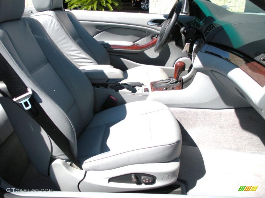 2001 3 Series 325i Convertible - Steel Blue Metallic / Grey photo #19