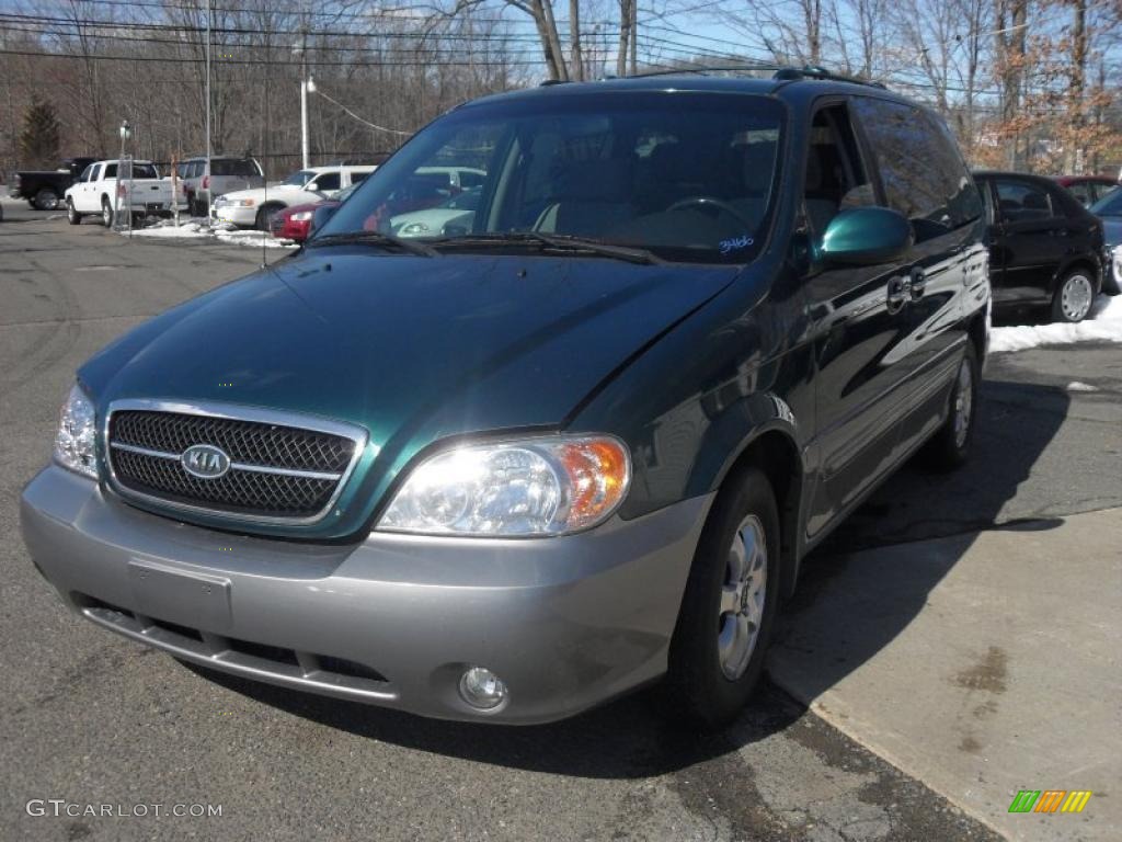 2005 Sedona EX - Dark Green Emerald Metallic / Gray photo #2