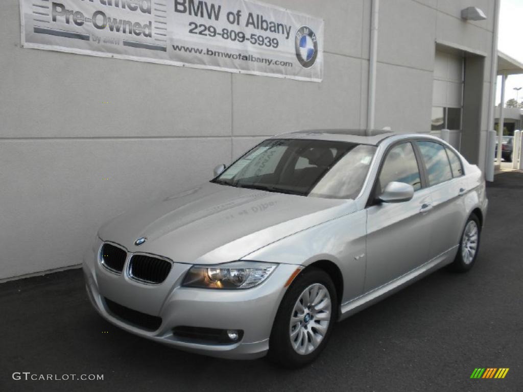 2009 3 Series 328i Sedan - Titanium Silver Metallic / Black photo #2