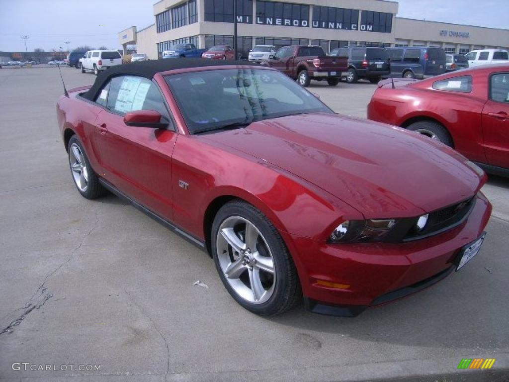 2010 Mustang GT Premium Convertible - Red Candy Metallic / Charcoal Black photo #1