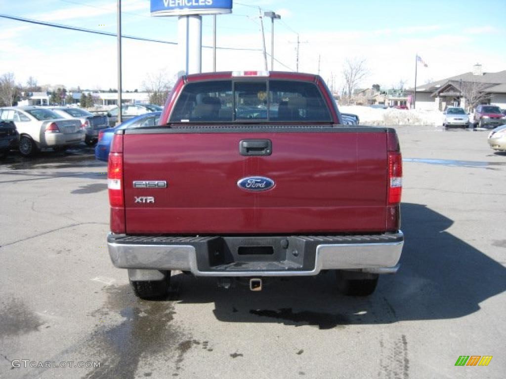 2006 F150 XLT SuperCrew 4x4 - Dark Toreador Red Metallic / Black/Medium Flint photo #10