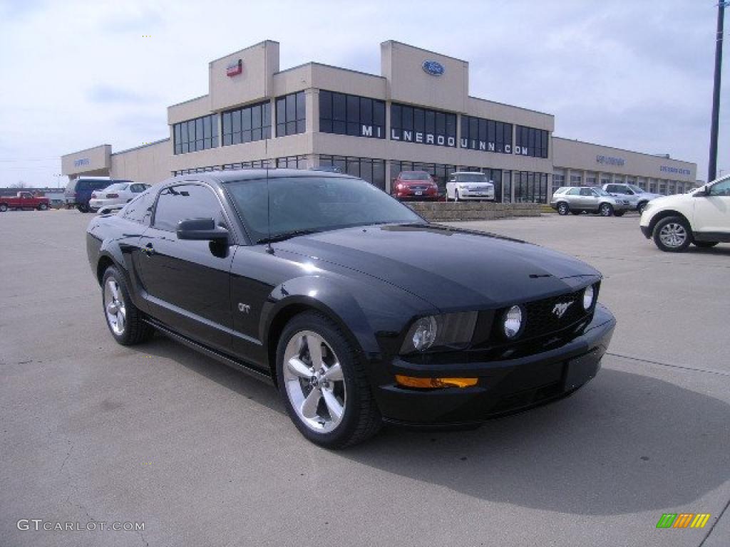 2008 Mustang GT Premium Coupe - Black / Dark Charcoal photo #1