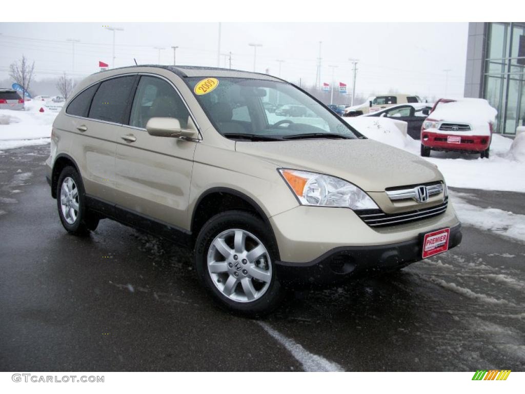 2009 CR-V EX-L 4WD - Borrego Beige Metallic / Ivory photo #3