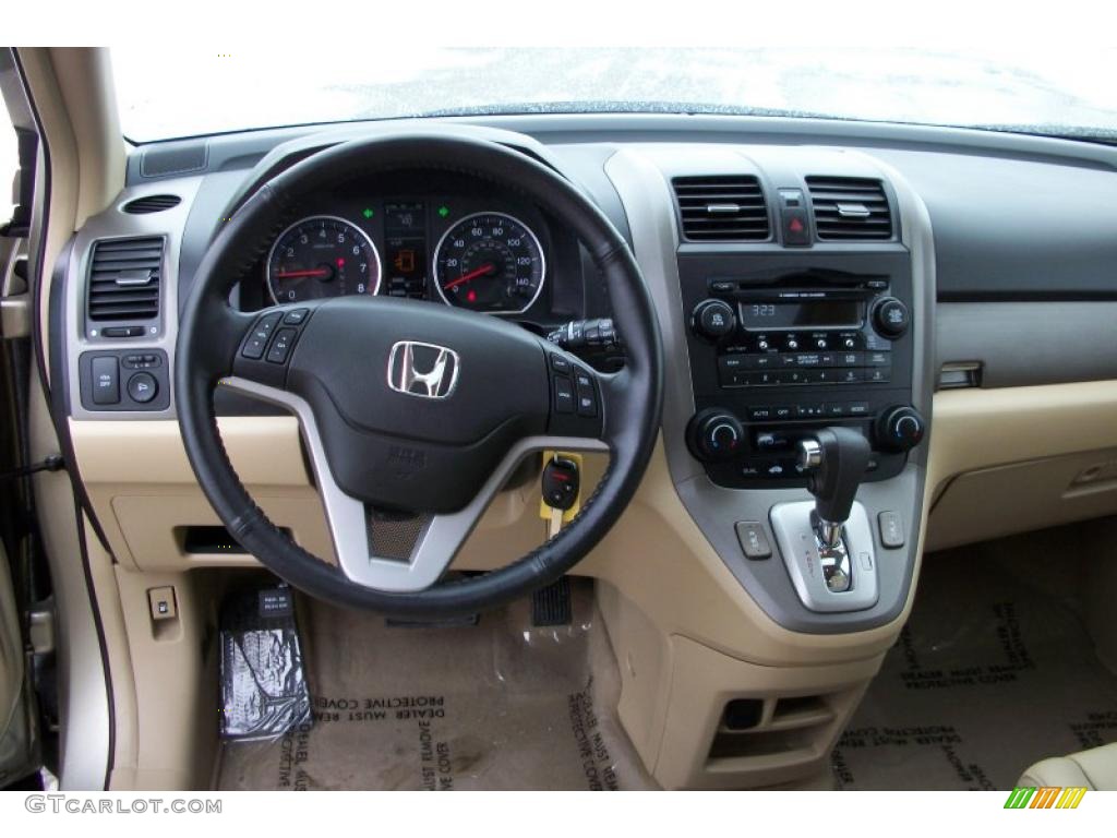 2009 CR-V EX-L 4WD - Borrego Beige Metallic / Ivory photo #12