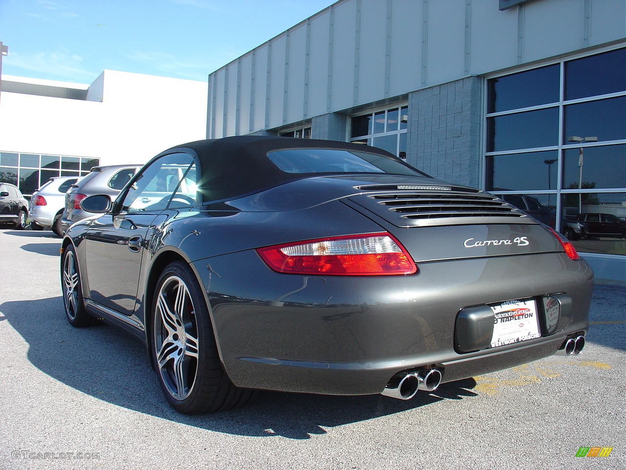 2008 911 Carrera 4S Cabriolet - Slate Grey Metallic / Black/Stone Grey photo #12