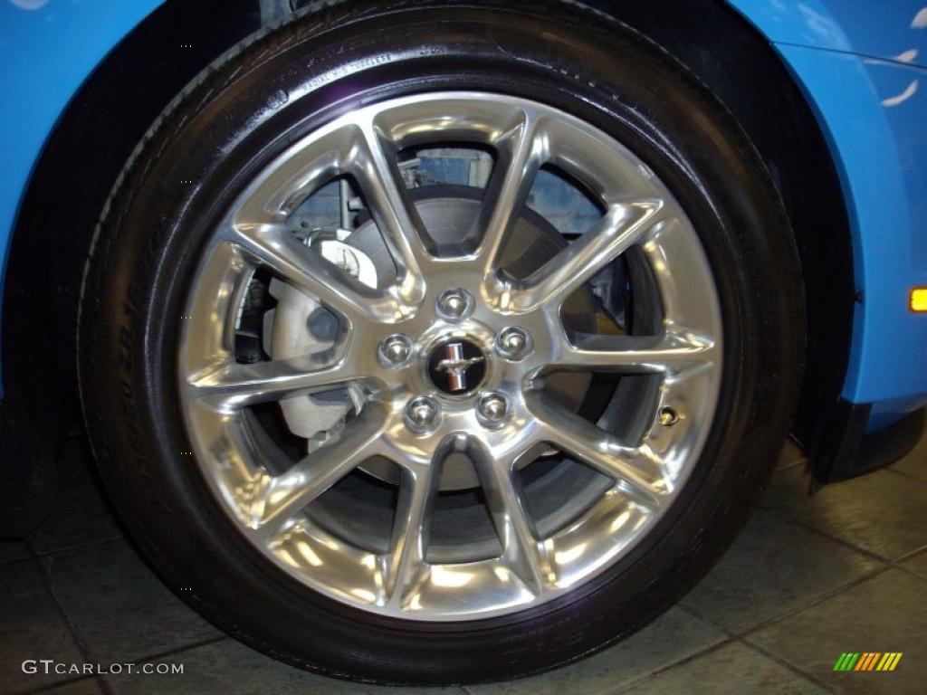 2010 Mustang V6 Premium Convertible - Grabber Blue / Charcoal Black photo #11