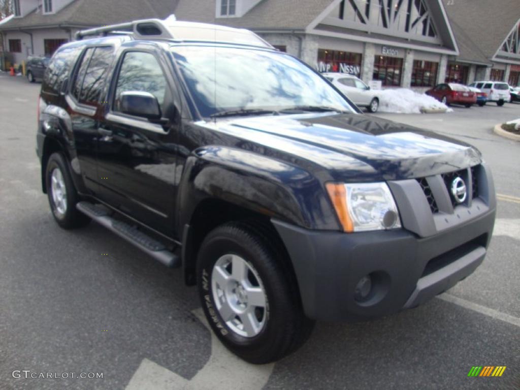 2007 Xterra S 4x4 - Super Black / Desert/Graphite photo #4