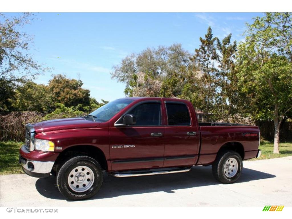 2003 Ram 1500 SLT Quad Cab 4x4 - Dark Garnet Red Pearl / Dark Slate Gray photo #3