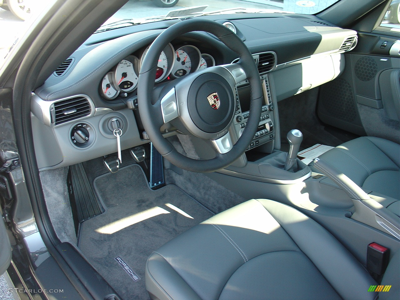 2008 911 Carrera 4S Cabriolet - Slate Grey Metallic / Black/Stone Grey photo #13