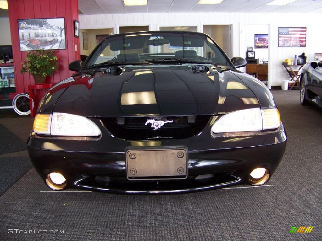 1998 Mustang SVT Cobra Convertible - Black / Black photo #2