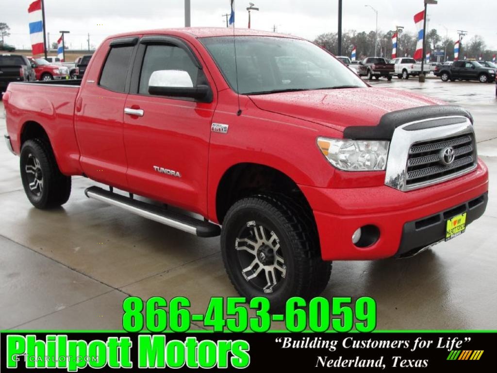 2007 Tundra Limited Double Cab 4x4 - Radiant Red / Graphite Gray photo #1