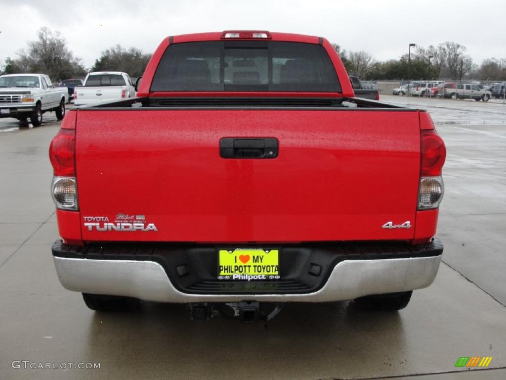 2007 Tundra Limited Double Cab 4x4 - Radiant Red / Graphite Gray photo #4