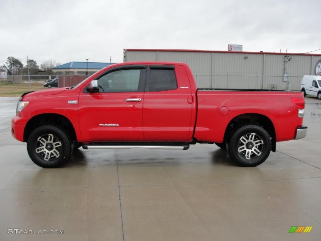 2007 Tundra Limited Double Cab 4x4 - Radiant Red / Graphite Gray photo #6