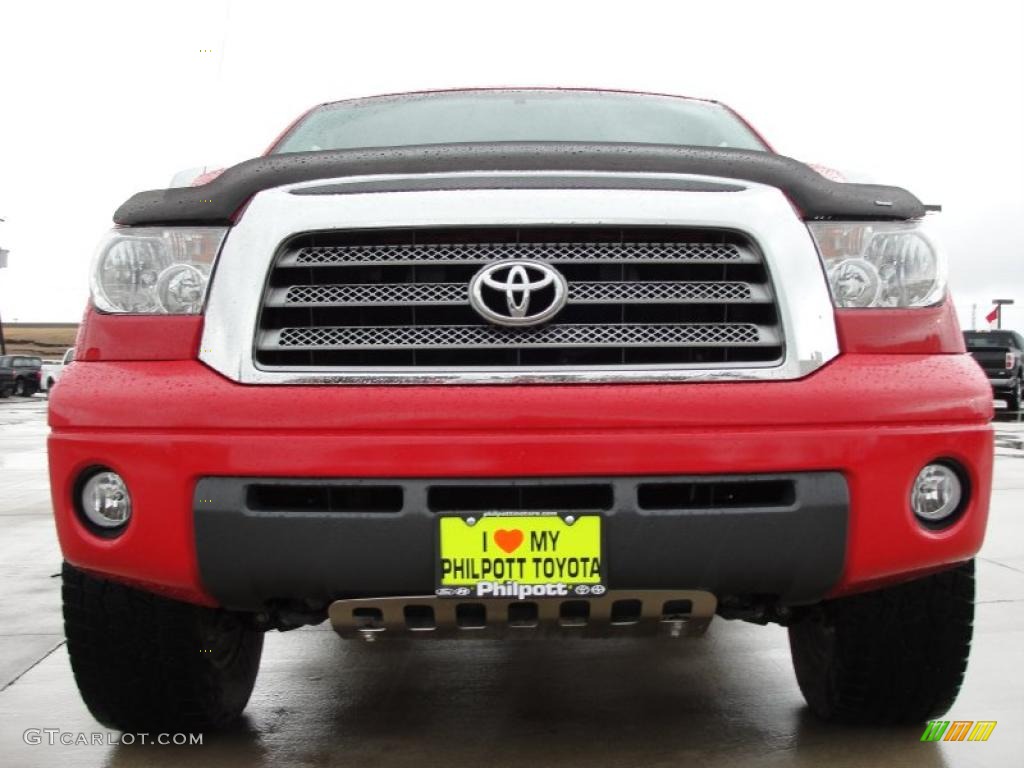 2007 Tundra Limited Double Cab 4x4 - Radiant Red / Graphite Gray photo #9