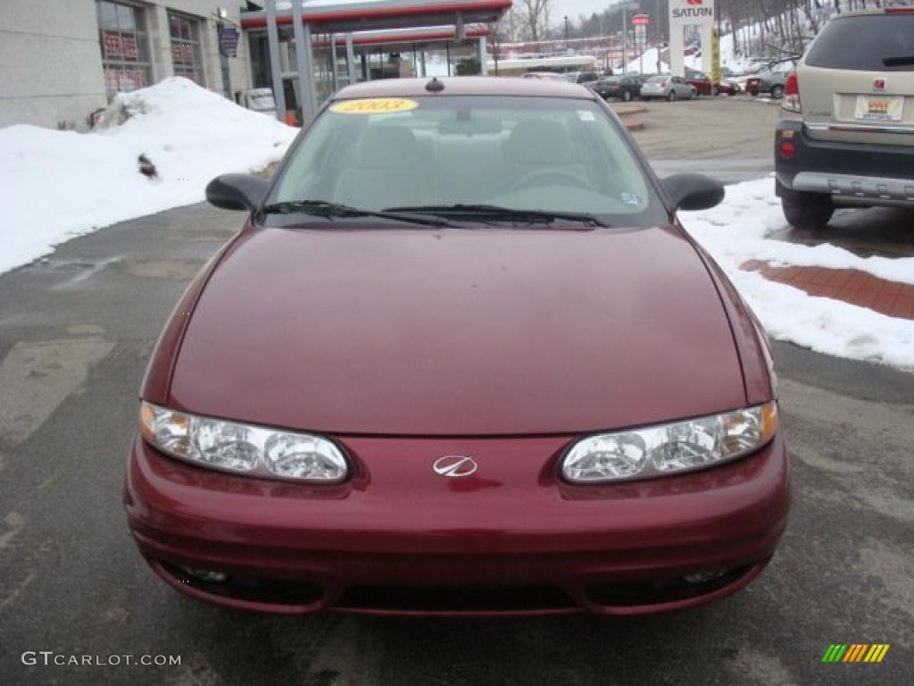 2003 Alero GL Coupe - Ruby Red Metallic / Neutral photo #6
